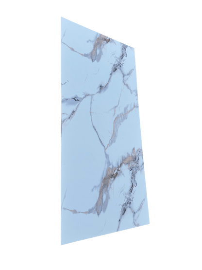 PVC Marble Wall Panels - Calacatta White - 260x122cm