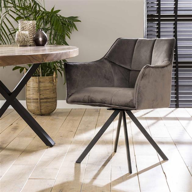 Swivel Dining Chair Suze Velvet