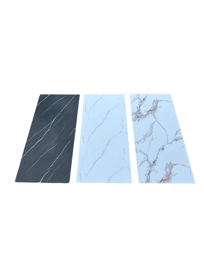 PVC Marble Wall Panels - Marquina Black - 260x122cm