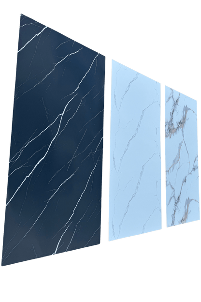 PVC Marble Wall Panels - Marquina Black - 260x122cm