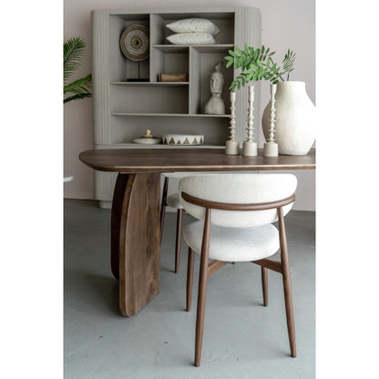 Japandi Cream Dining Chair