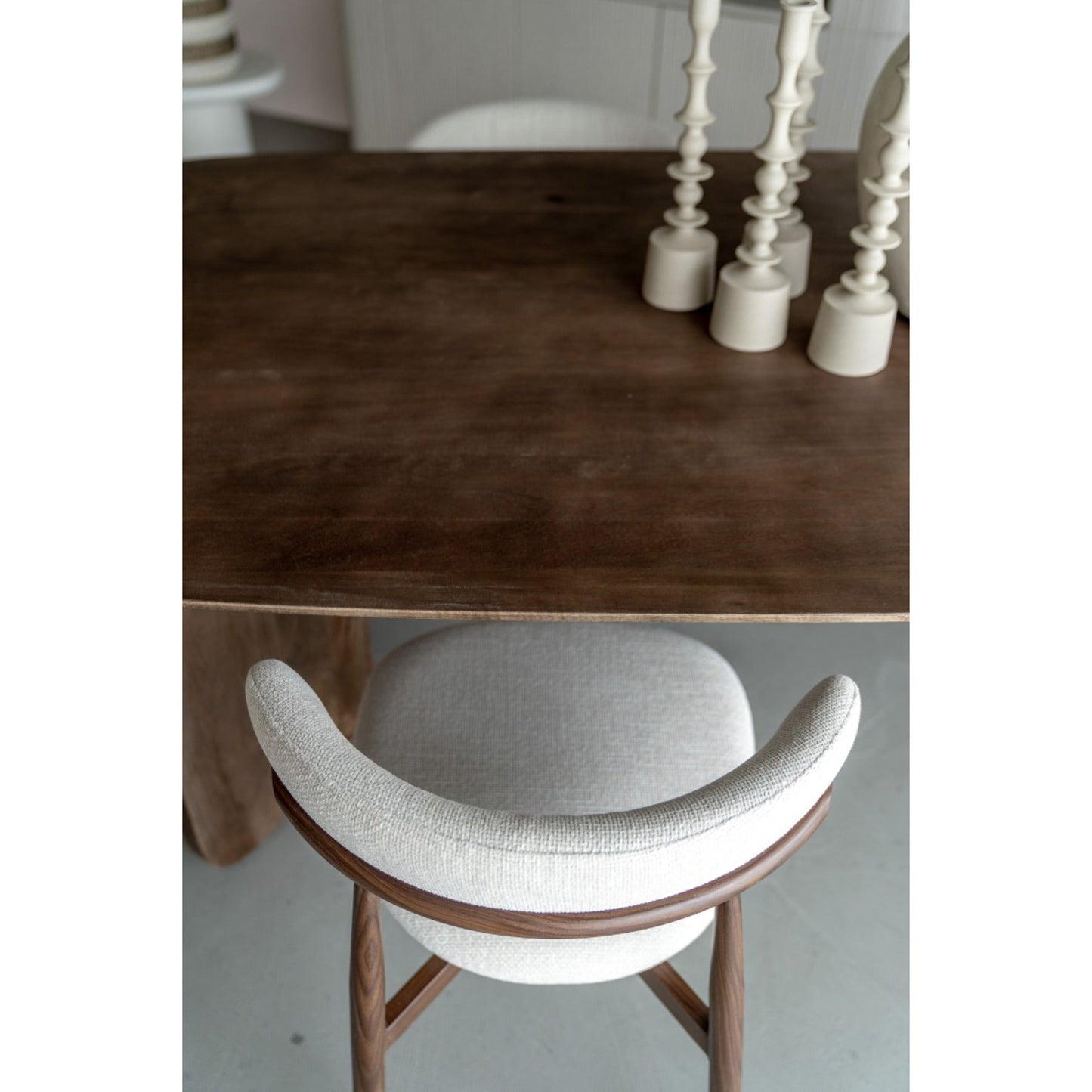 Japandi Cream Dining Chair