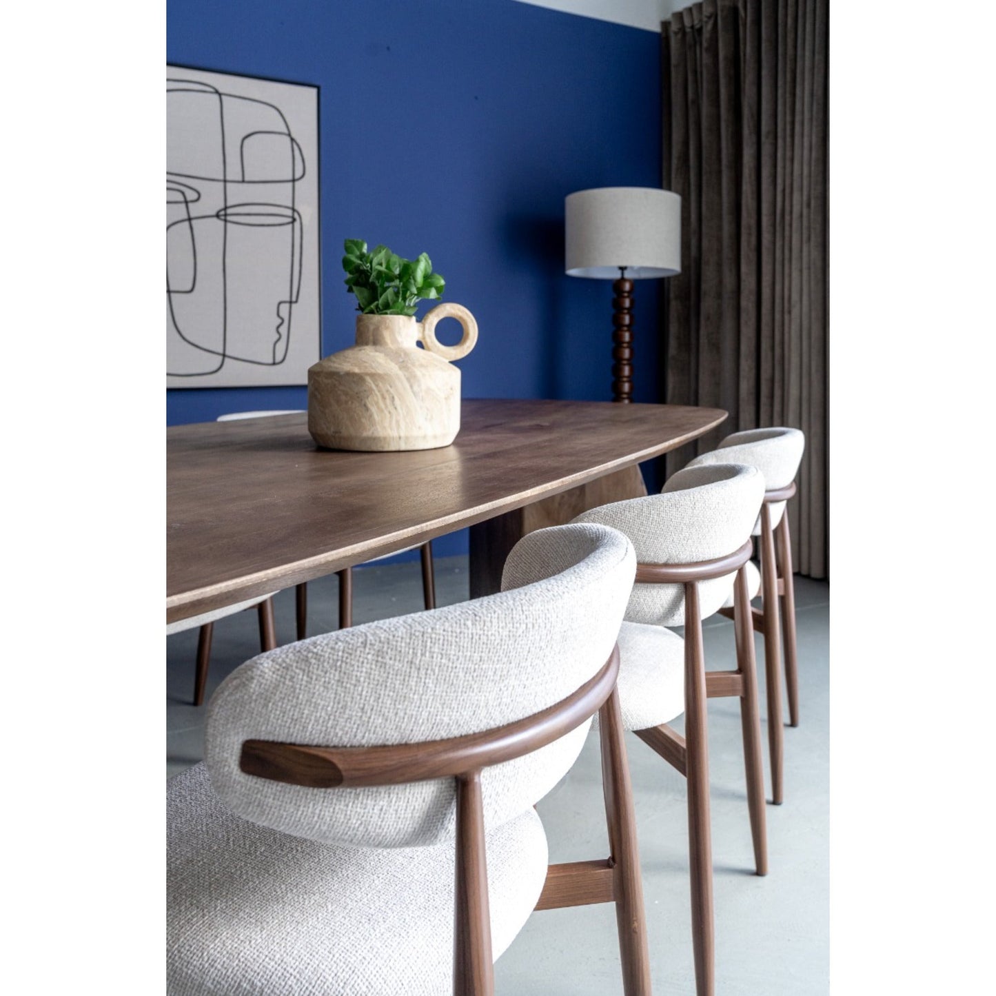 Japandi Cream Dining Chair